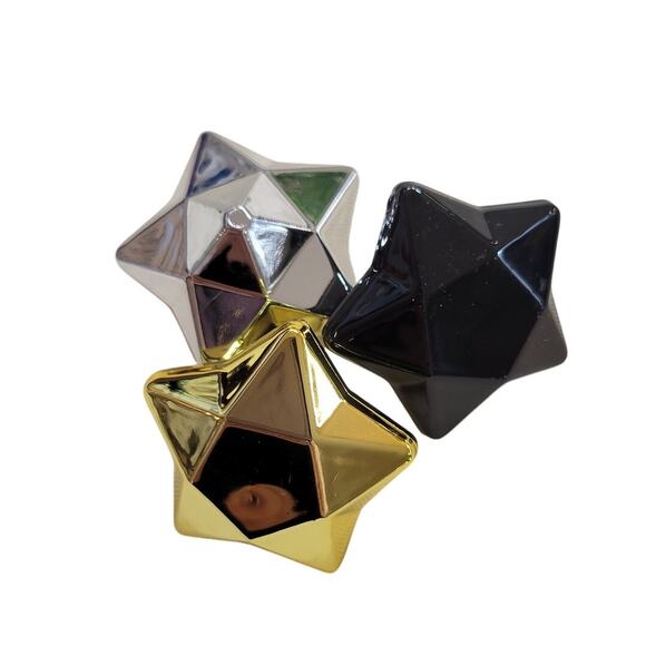 96-Pc Metallic Star Table Scatter Decorations - Gold, Silver, Black - 4 Boxes - Picture 2 of 9